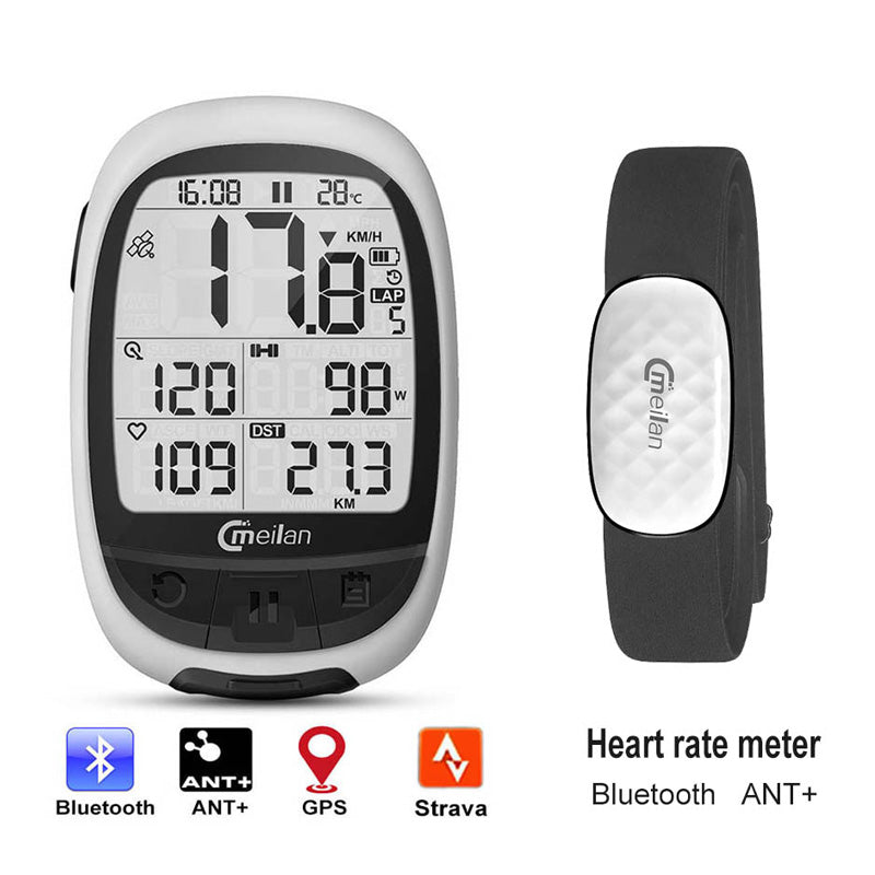 Bike gps Computer Bluetooth ANT+ cycling computer Meilan M2 support connect with cadence heart rate power meter(not include)