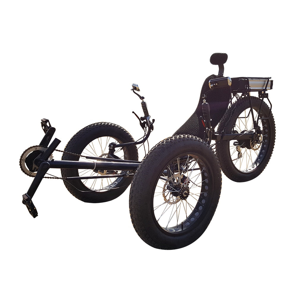 Outdoor Off Roading Adult Fat Tyre Electric Recumbent Trike
