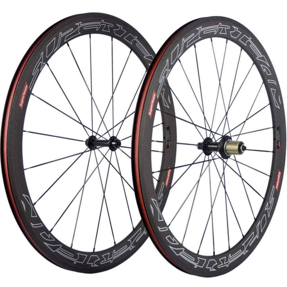 50mm Clincher Carbon Wheel Carbon Road Wheelset 700C Full Chinese Carbon Wheels Cycling Bicycle Wheels