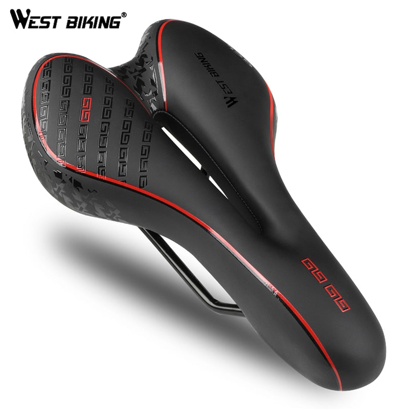 Shock Absorbing Hollow Bicycle Saddle Anti-skid GEL PU Extra Soft Mountain Bike Saddle MTB Road Cycling Seat Bicycle Accessories