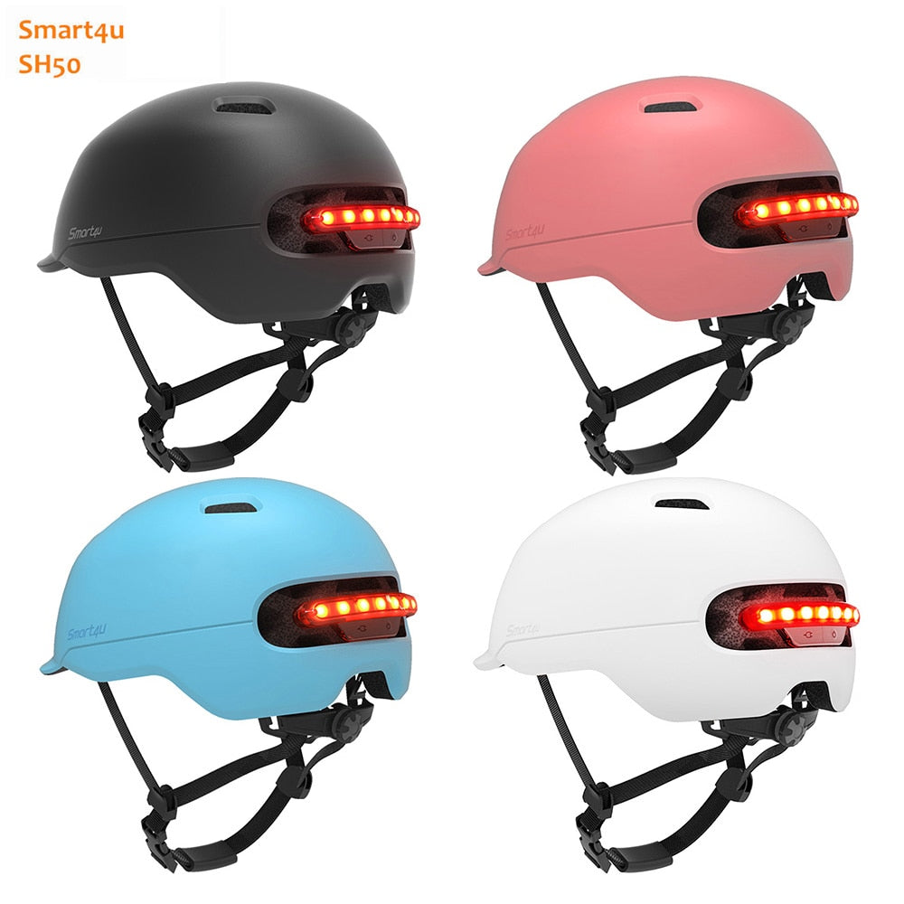 Smart4u SH50 Cycling Bike Bicycle Ultralight Light Helmet For Brompton Bike Back Automatic LED Smart Flash Light Helmet
