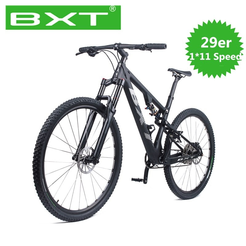 BXT Brand Bicycle Dual Suspension Mountain Bike 29er Shock Frame Fork MTB Bicicleta Racing bicycle Variable Speed Dual Disc Bike