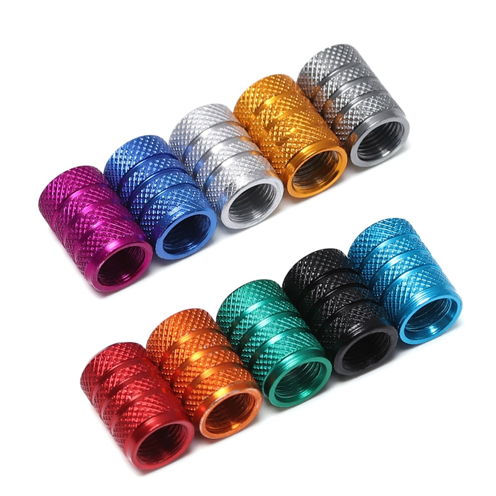4PC Universal Dustproof Aluminium Alloy Bicycle Cap Wheel Tire Covered Car Truck Tube Tyre Bike Accessories 10 Colors