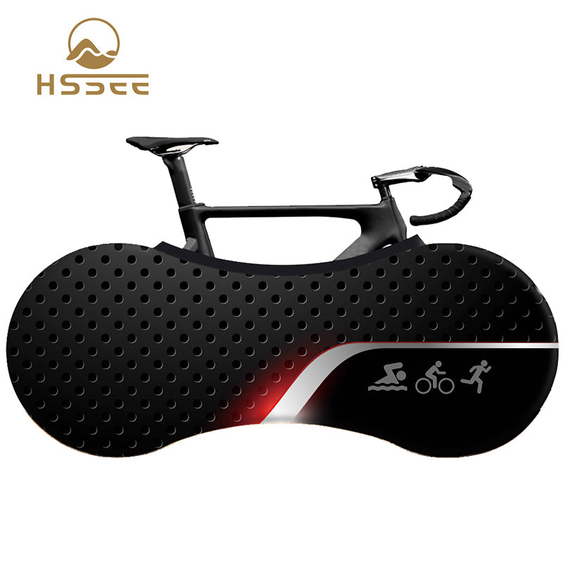 HSSEE 2020 MTB road bike cover high-quality elastic fabric 26 "-28" bicycle indoor dust cover genuine tire protection cover
