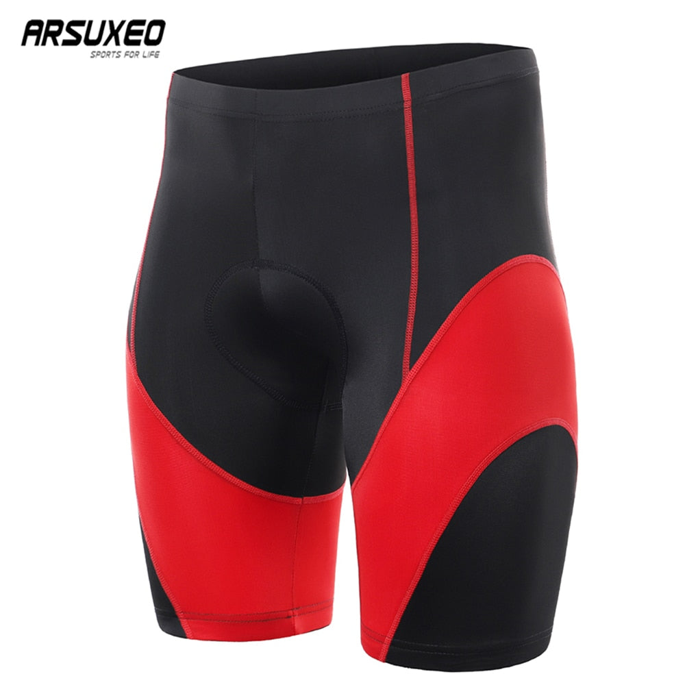 ARSUXEO 2019 Men Cycling Shorts 3D Padded Shockproof MTB Mountain Bike Shorts Bicycle Short Pants Compression Tights 565