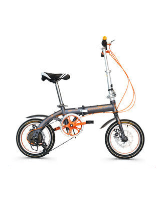 [TB08]Folding bicycle male ultra light portable adult 14 inch speed student small portable female mini bicycle