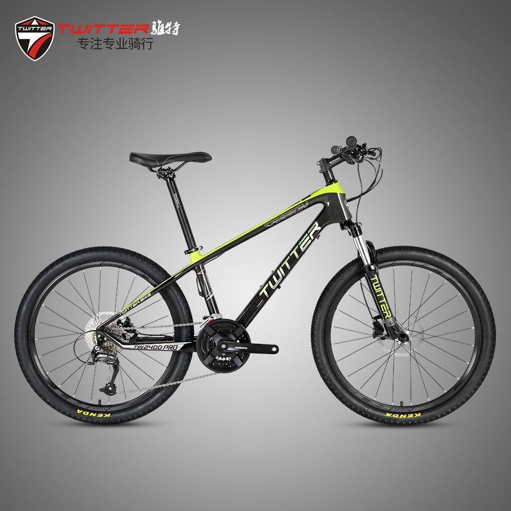 2020a New Style Zhuite Tw2400pro Carbon Fiber Small Wheel Mountain Bike 24-Inch 27-Speed Student Women's Bicycle bikes