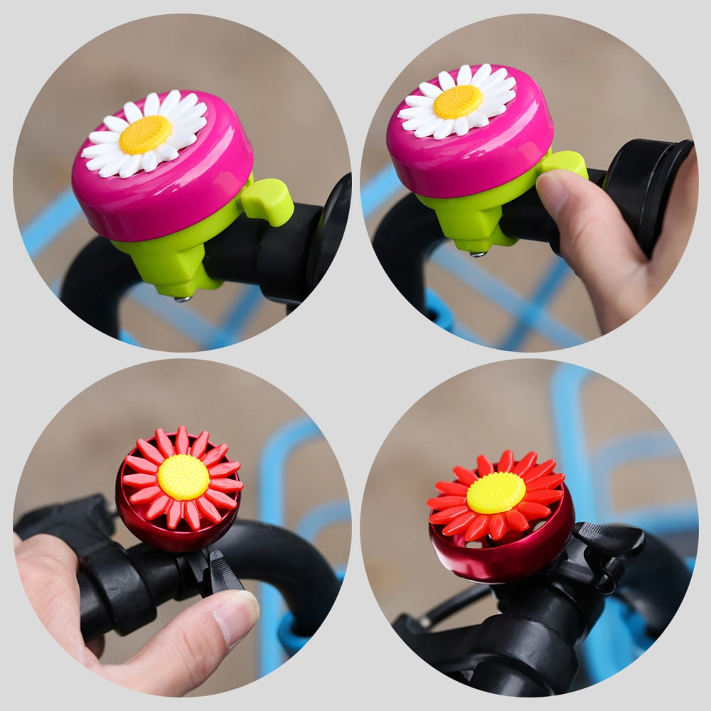 Hot Sale Kids Funny Bicycle Bell Horns Bike Daisy Flower Children Girls Cycling Ring Alarm for Handlebars Multi-color