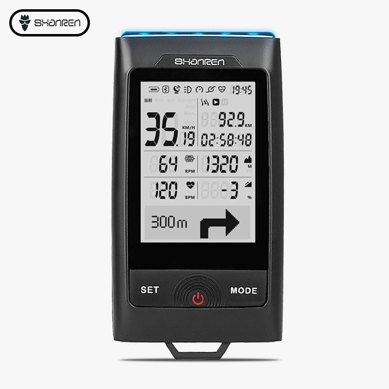 Shanren ANT+BLE Wireless Powermeter Bicycle Speedometer Odometer Bike Power Meter GPS Cadence Heart Rate Sensor Cycling Computer