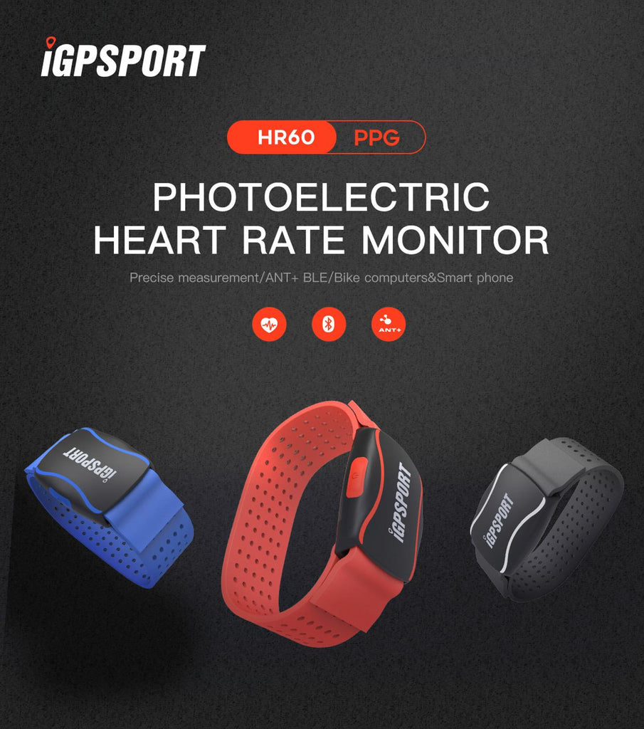 IGPSPORT HR60 Smart Wristband Fitness Bracelet Tracker Heart Rate Monitor Armband Step Counter Compatible GARMIN Bryton computer