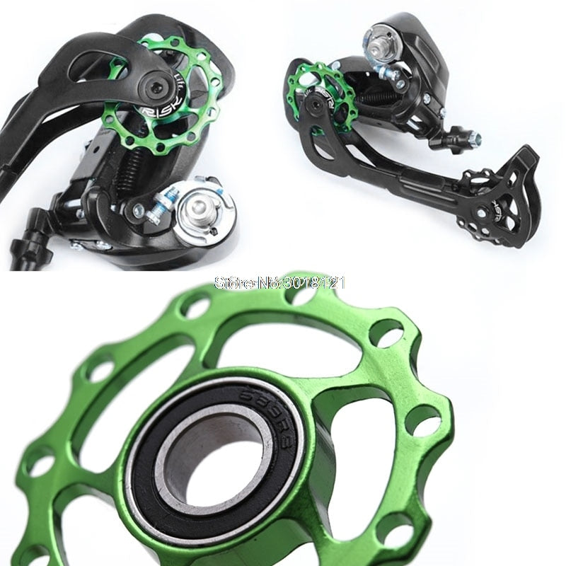 11T Bike Aluminum MTB Alloy Bearing Jockey Wheel Rear Derailleur Pulleys 4 Colors 'xian