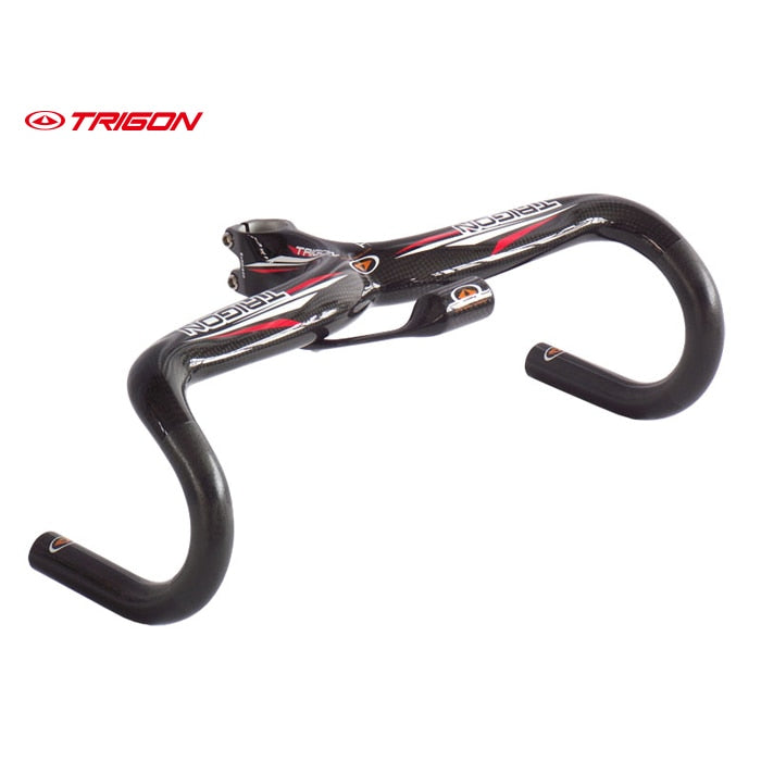 TRIGON RB112 one piece integrated road bars full carbon fiber road bike bicycle bent handlebar carbon with computer bracket