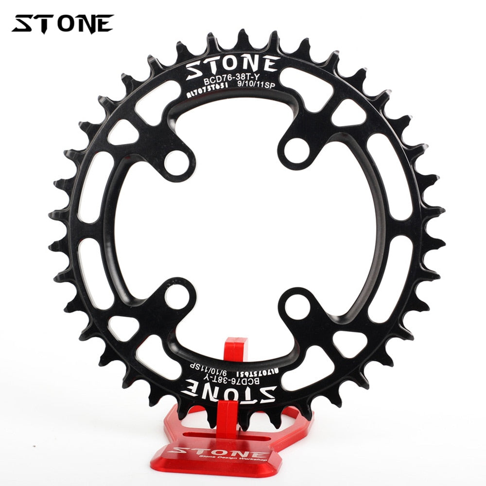 Stone Bike Chainring 76 BCD 76mm Circle For MTB Replace Chain Ring Narrow Wide Teeth Climbing Bike Chainwheel Ring