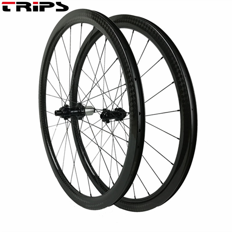 700C 38mm clincher Carbon Disc brake road wheelset 24H center lock carbon cyclocross bike wheels 25mm width disc bicycle Wheels