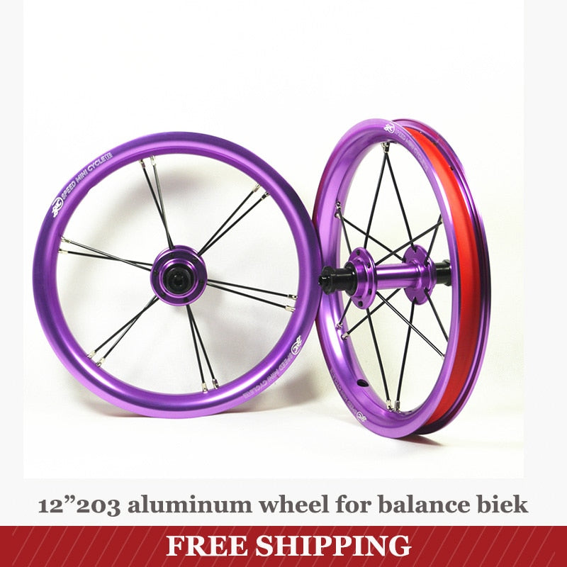 12" 203 inch Aluminum Wheel Balance Bike  Bicycle KOKUA PUKY 95mm Purple Cheap Stock Walk Wheelset Push Bikes One Pair