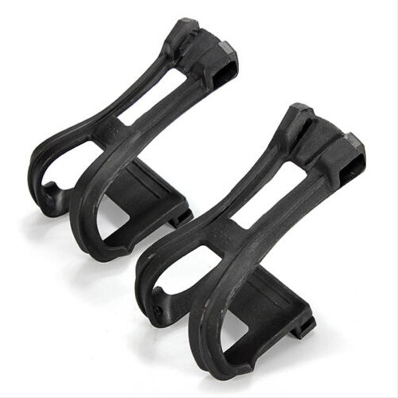 Bicycle Bike Strapless Toe Pedal Clips Black Ultra-light Bicycle Pedal Half Clips With Screws Cycling Accessories 1 Pair
