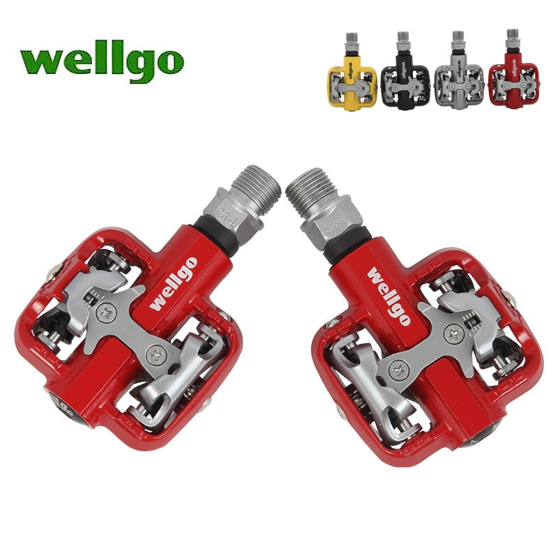 HOT Sale Wellgo WM001 Self-Locking Clipless Magnesium Alloy MTB Bicycle Pedals Free shipping