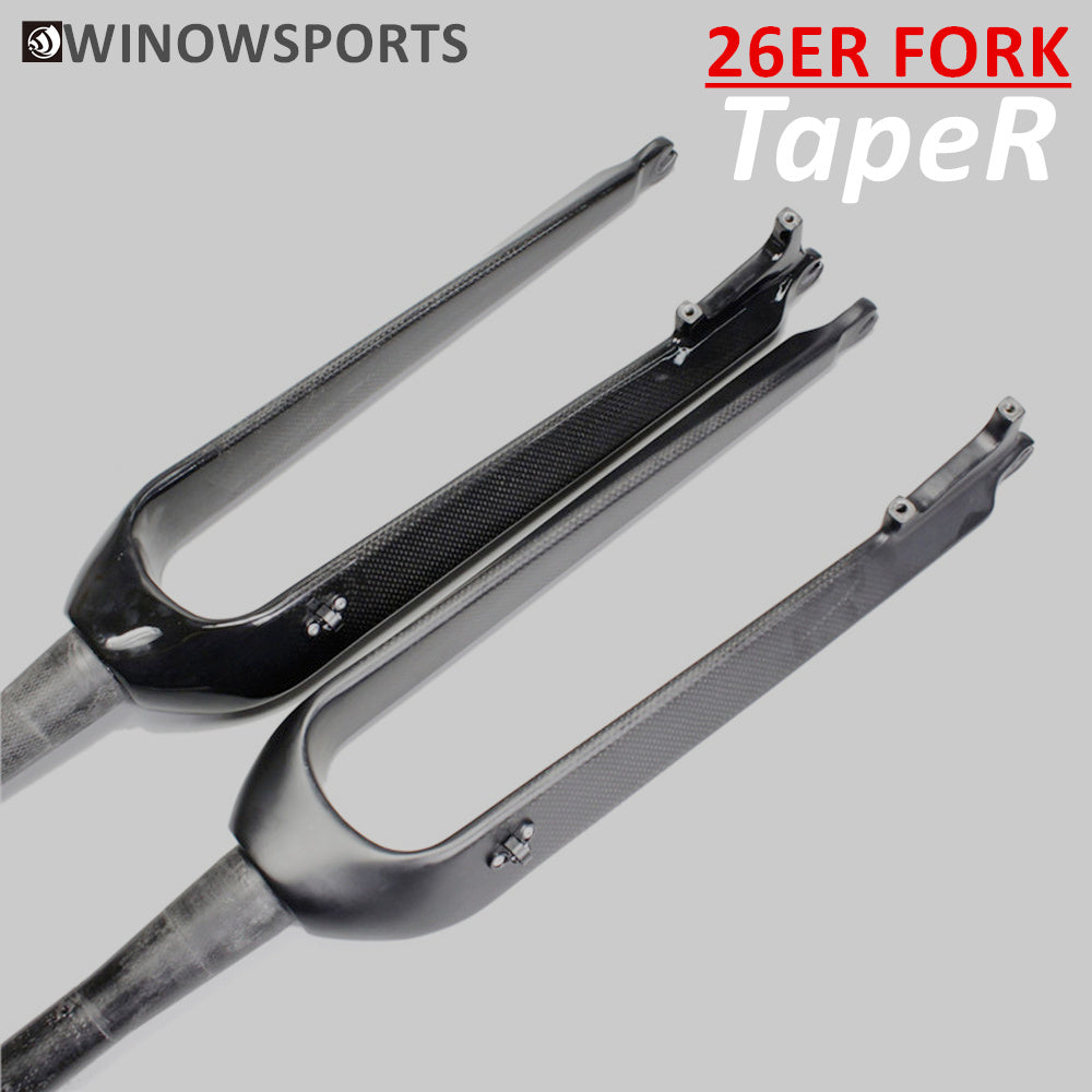 WINOWSPORTS carbon mtb mountain bike Tapered fork 26er 27.5er 29er mtb carbon fork quick release 100*9mm disc brake mtb fork
