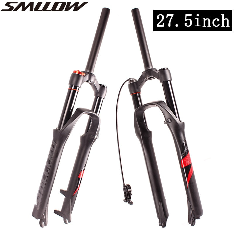 SMLLOW 27.5Inch MTB Mountain Bike Fork Oil Air Suspension/Air Resilience Line /shoulder Control Down Hill Suspension Bicycl Fork