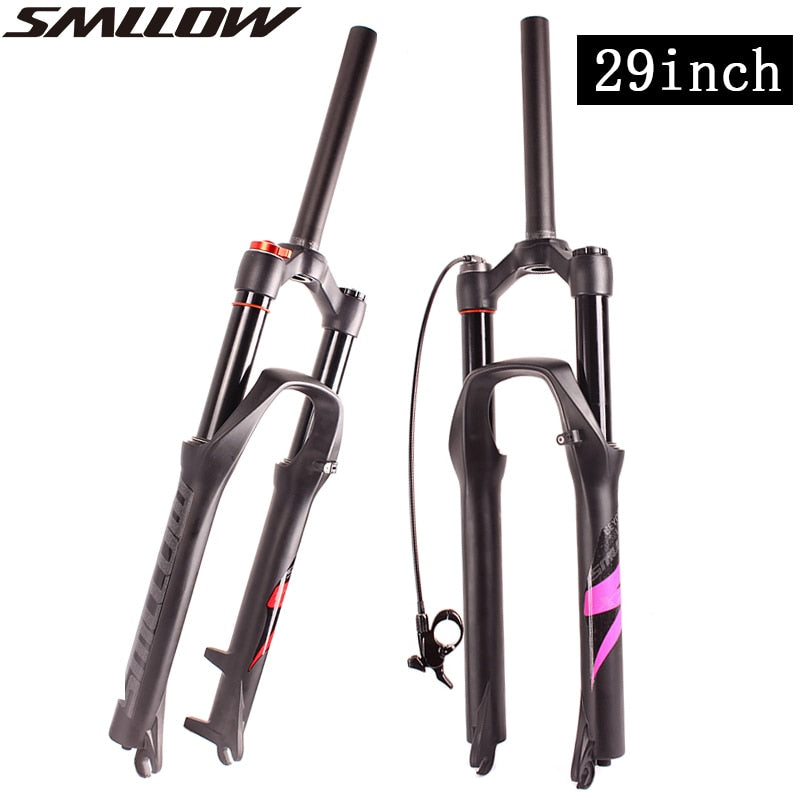 SMLLOW 29Inch MTB Mountain Bike Fork Oil Air Suspension/Air Resilience Line /shoulder Control Down Hill Suspension Bicycl Fork