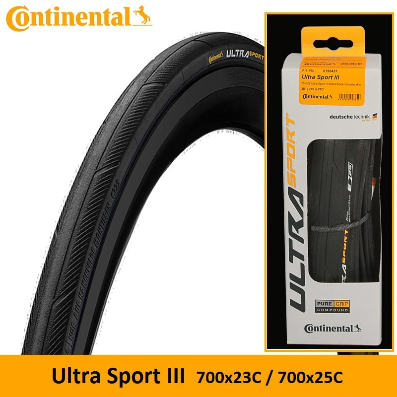 Continental Original Ultra Sport III Foldable Skin 700x23C 25C Bicycle Tire Folding Road Bike Tire Racing Cycling Pure Grip Tyre