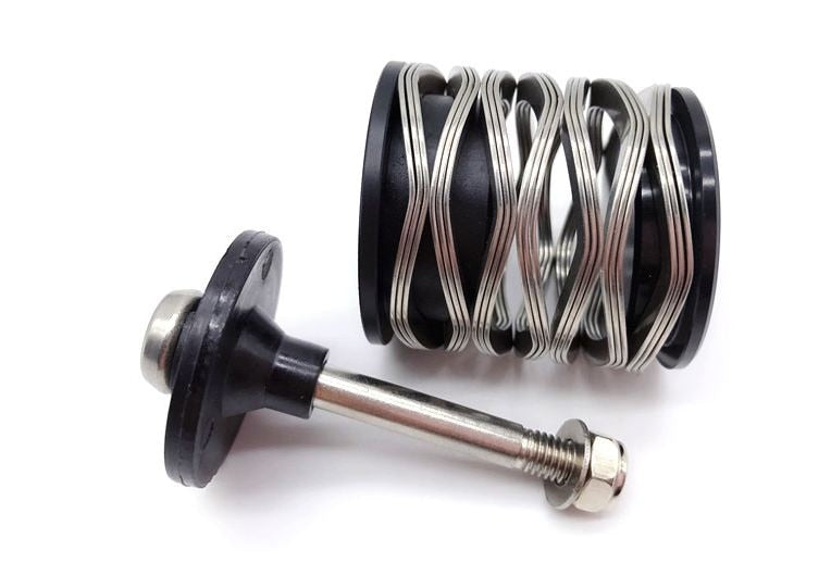 Made of 304 Stainless Steel Spring Titanium Bolt  Wave Spring Bicycle Rear Shock For Brompton Folding Bike Suspension