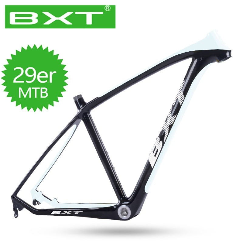 BXT 29er Carbon MTB bike frame BSA 15.5/17.5/19/20.5 inch Frame 142*12mm thru axle 135*9mm quick release Mountain Bicycle Frame