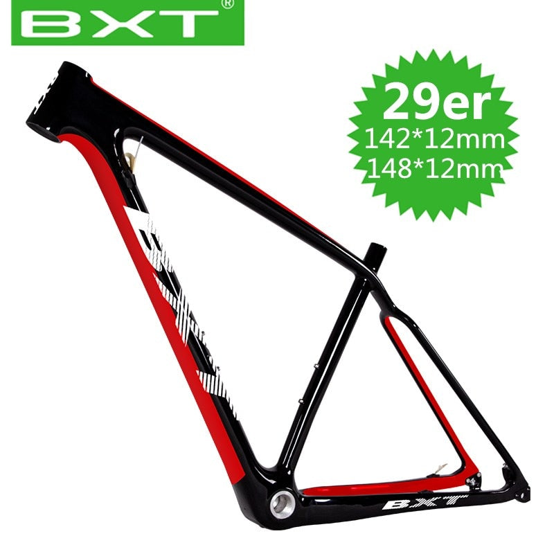 BXT Carbon MTB Frame 29er Carbon Bicicletas Mountain Bike Frames BSA Compatible With 148/142*12mm Thru Axle and 135*9mm QR