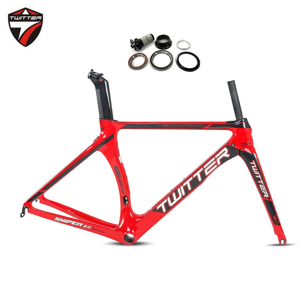 SNIPER2.0 aero design Carbon Road Bike Frame 700c Rim Brake BB92 Racing Carbon Bicycle Frameset Fork+Seat post+Headset