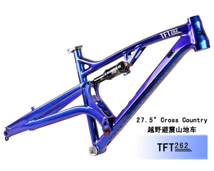 Kinesis TFT262 MTB soft tail 27.5er off-road shock absorber bike, aluminum alloy bicycle frame  shock absorber RS Monarch RT