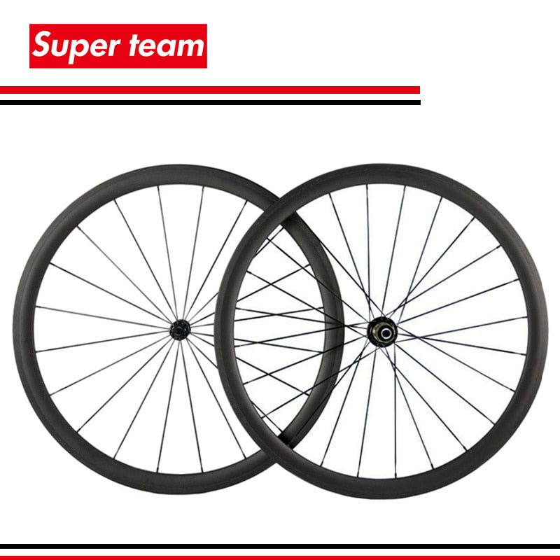 100% Carbon fiber Bicycle wheelset 38mm clincher carbon wheels 700C Matte 1 Pair