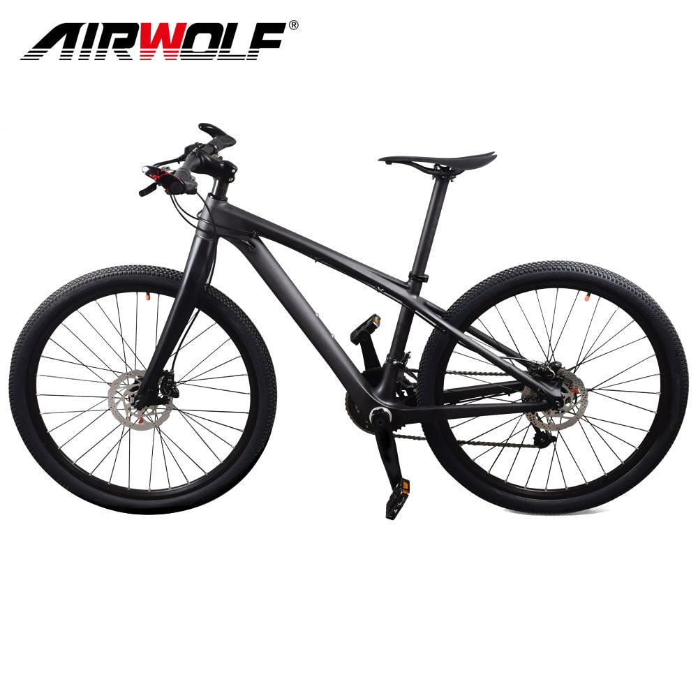 Airwolf New Carbon MTB Bike 26er Carbon mountain bicycle with SH1MANO M370 GroupSet Disc Brake for kids/woman carbon bicicleta