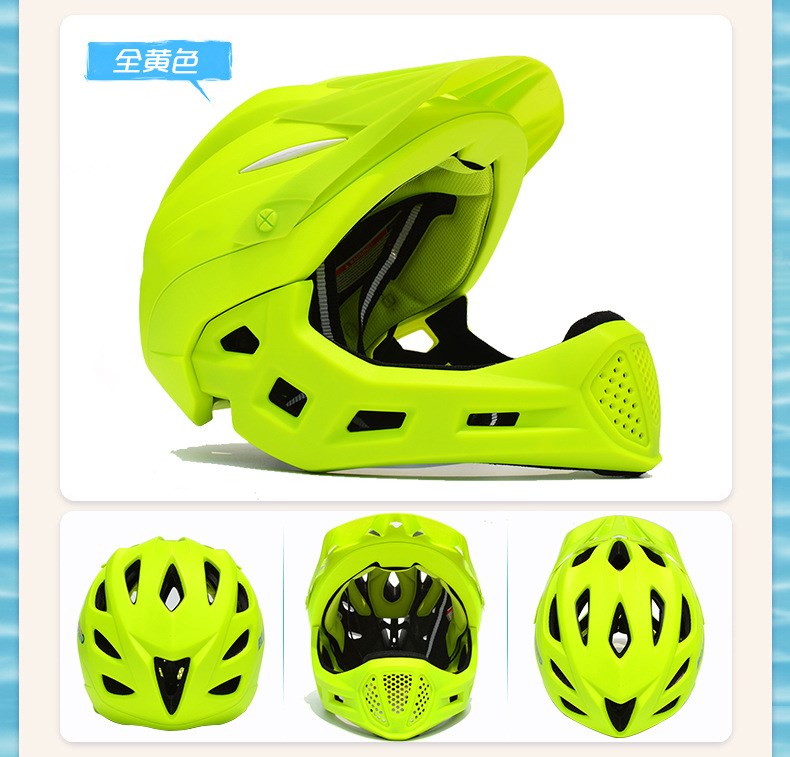 Removable Mountain DH Balancing Bicycle Helmet MTB Down Hill Cycling Helmet Full Covered multifunctional Safety kid Bike Helmet