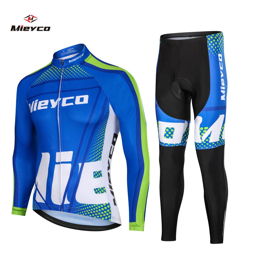 Men Long Sleeves Cycling clothing Jersey Set Cycling Maillot Sport Uniform MTB Bicycle Clothes Tight Jacket Men Cycle Clothes